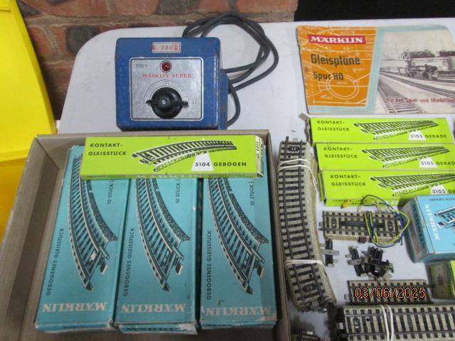HO SCALE - MARKLIN -M TRACK - LARGE AMOUNT - MOSTLY BOXED