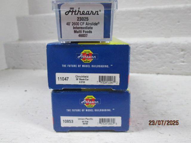 N SCALE - ATHEARN - VARIOUS GOODS WAGONS - X3 - BOXED