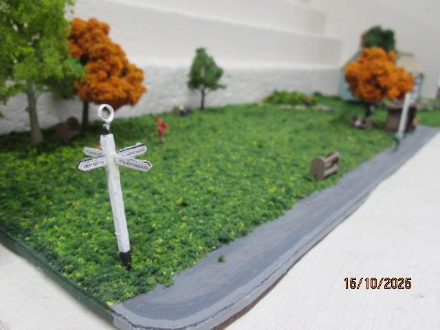 OO SCALE - DIORAMA WITH HOUSE & PARK AND LOTS OF SCENERY