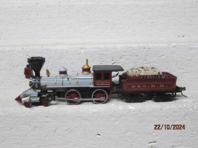HO SCALE - BACHMANN - B&O.R.R 4-4-0 STEAM LOCOMOTIVE