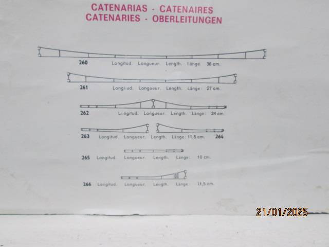 HO SCALE - ELECTROTREN - OVERHEAD CATENARY - NO.261