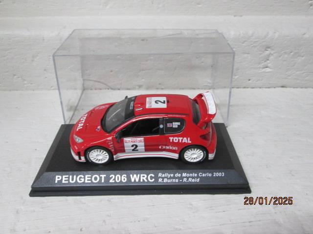 DIE CAST 1:43 SCALE - RALLY CAR -  PEUGEOT 206 WRC