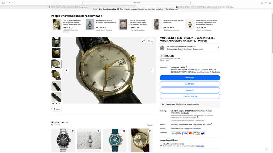 Tissot visodate Seastar seven