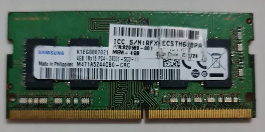 SAMSUNG - 4GB DDR4 2400T - LAPTOP MEMORY - FULL WORKING CONDITION