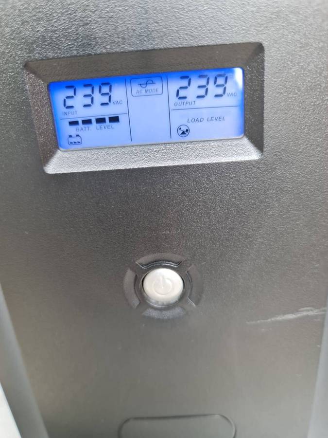 UPS - NOT SURE WHAT SIZE - GOT 4 X 12V BATTERIES(INCLUDED) - QUITE HEAVY -EXCELLENT WORKING CONDTION