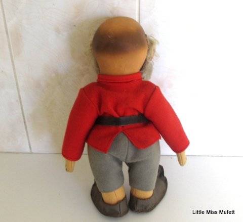 Vintage German Steiff Pucki Dwarf Doll Gnome Toy 30cm Rubber Head Felt Body