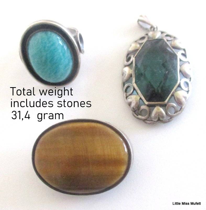 3 STERLING SILVER JEWELLERY ITEMS----READ