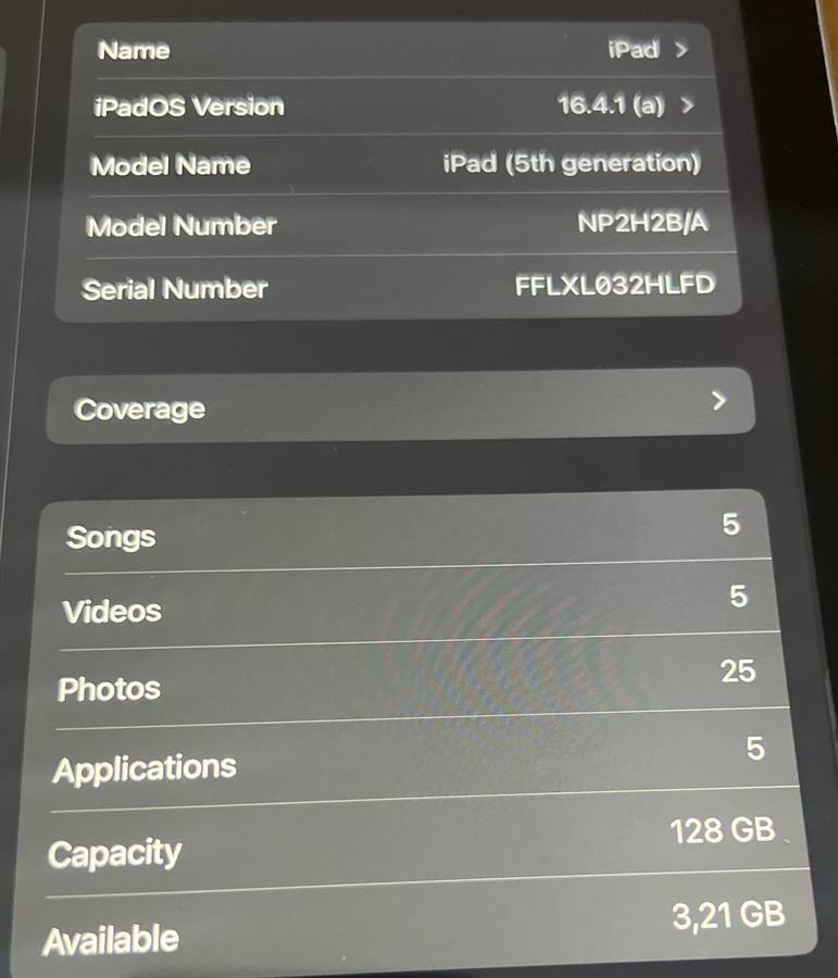 128GB Apple iPad 5th Gen