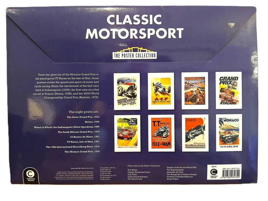 Classic Motorsport Collection Poster set Eight Posters Grand Prix