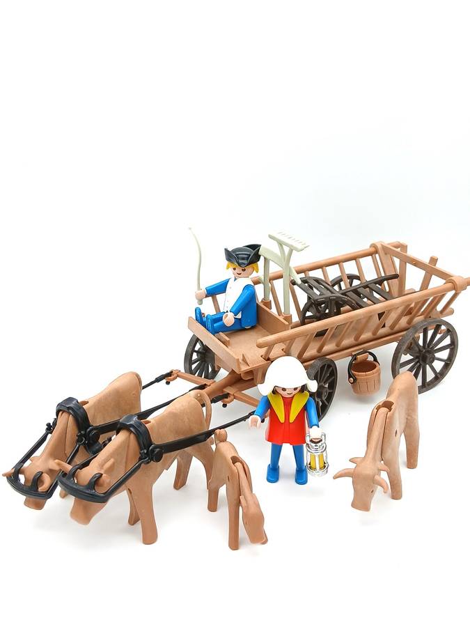 Vintage Playmobil Farmers Ox Cart - No.3503 (1980)