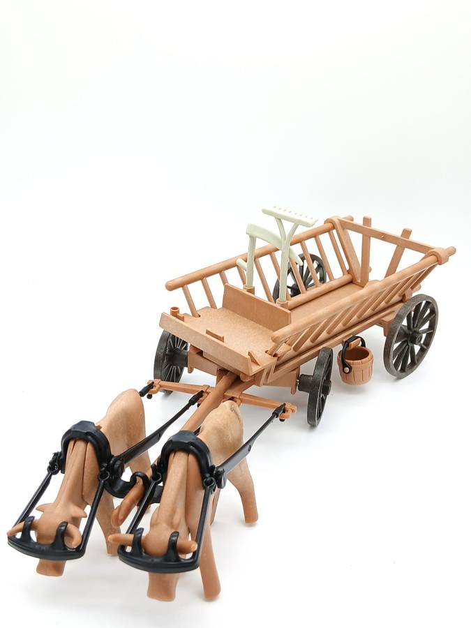Vintage Playmobil Farmers Ox Cart - No.3503 (1980)
