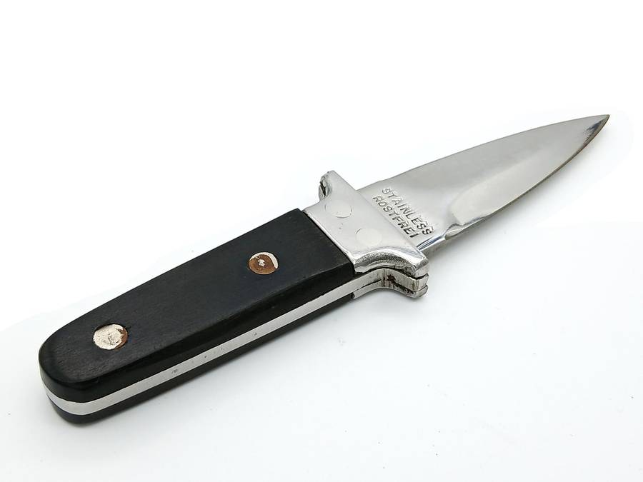Boot knife fixed double edged blade