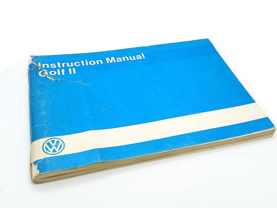 Instruction Manual Volkswagen VW Golf Mk2 Original 1980s