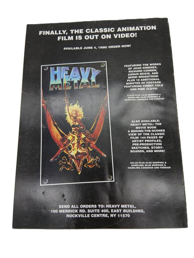 Heavy Metal Illustrated Fantasy Magazine for Adults July 1996