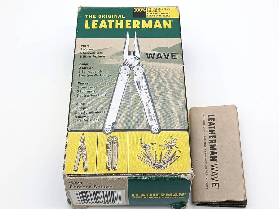Leatherman Wave 1st Gen with original leather pouch and box (0500 Date Stamp) Kodak Logo