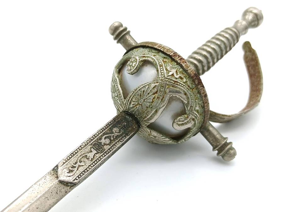 Vintage King Gold letter opener sword for restoration
