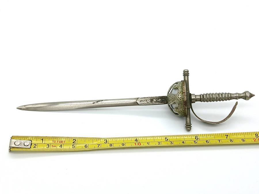 Vintage King Gold letter opener sword for restoration