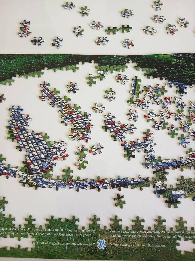 Vintage Volkswagen VW Jigsaw Puzzle 690 Pieces 1987 VW Advert