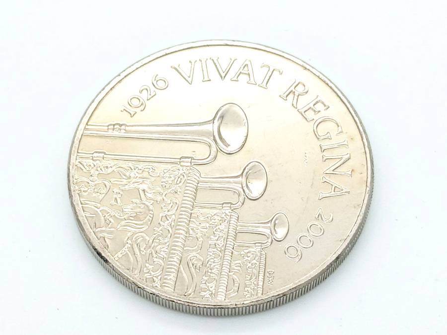 UK Vivat Regina 1926 to 2006 Five Pounds Elizabeth II Commemorative Coin