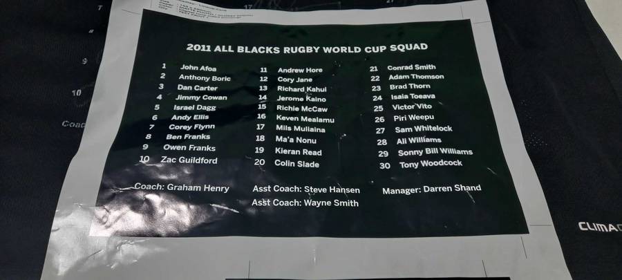 RWC 2015 All Blacks signed jersey