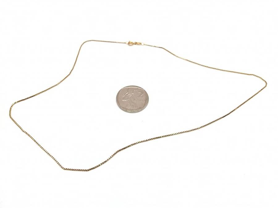 Vintage 9ct gold box link chain
