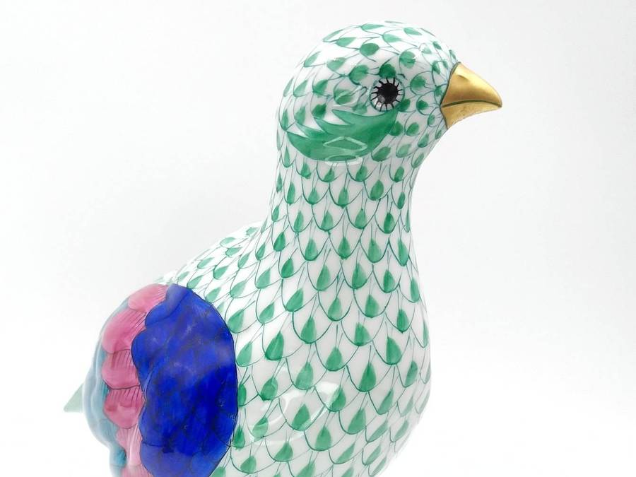 Hand painted pheasant figurine by Herend, Hungary