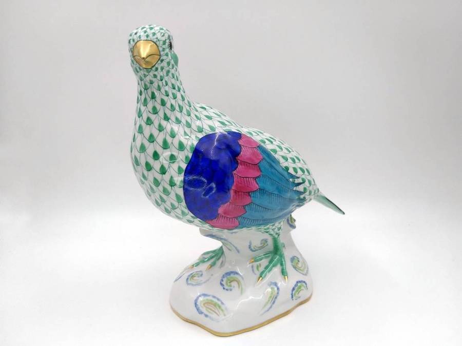 Hand painted pheasant figurine by Herend, Hungary