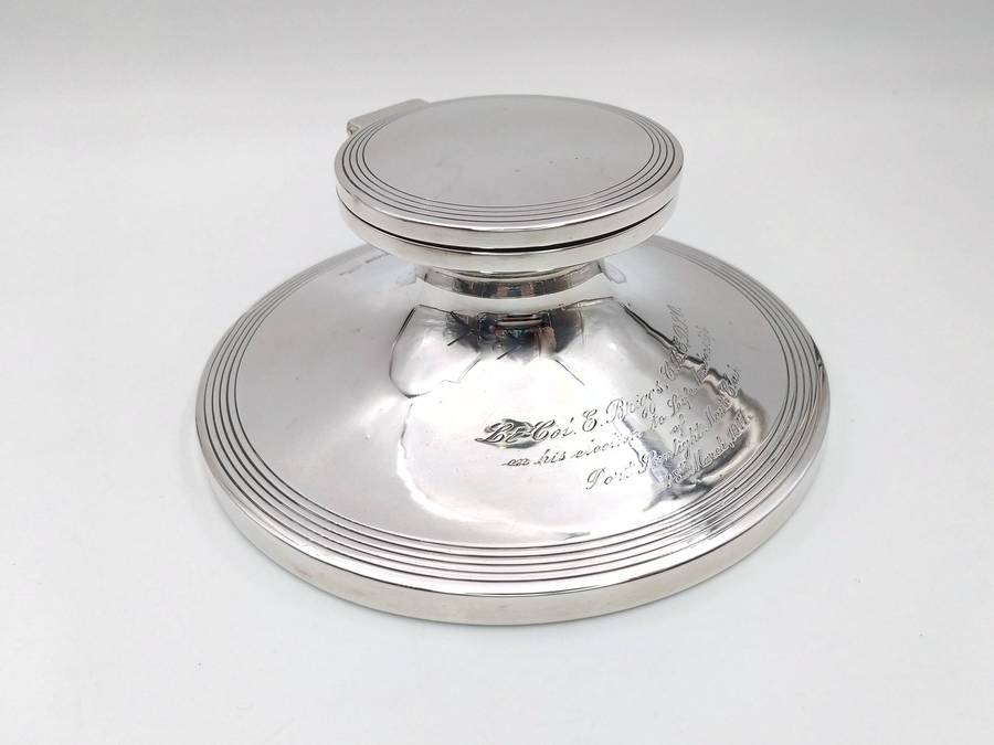 Sterling silver inkwell