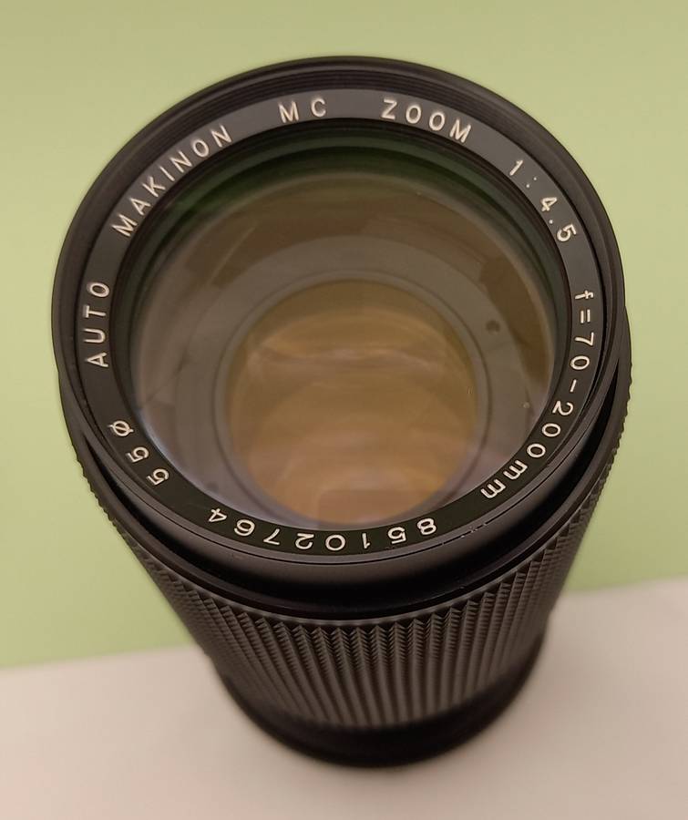 Pre-owned Makinon MC Zoom F70-200m 14,5  - 55mm Auto Focus Lens with bag and caps