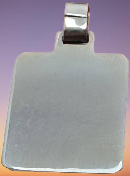 Vintage Sterling Silver Disc Pendant- Unused with No Engraving on It -4,59 Grams