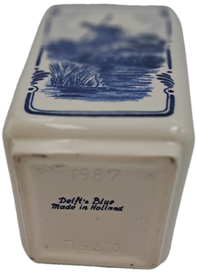 Large 1987 Delft's Blue Jar -No Cap