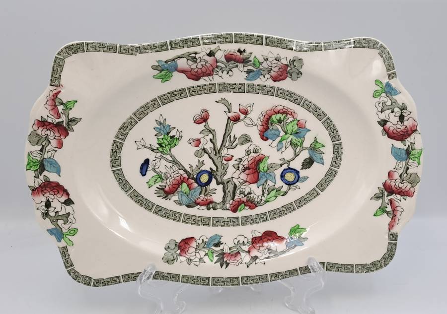 Rare Find Vintage Johnson Bros Indian Tree Sandwich tray-Made in England