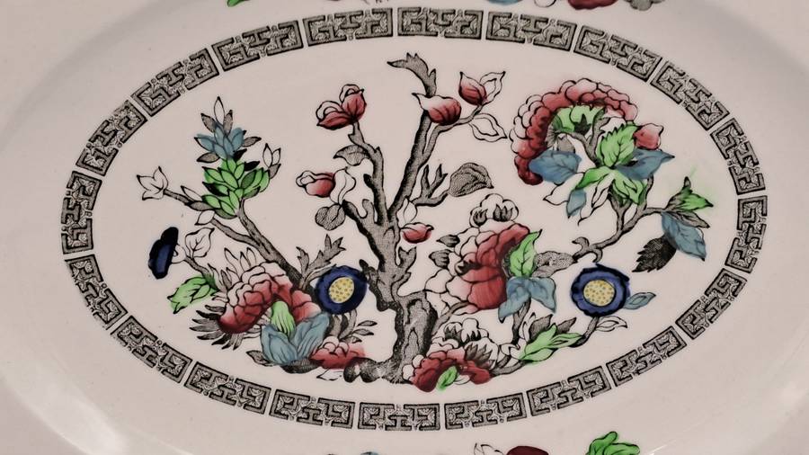 Rare Find Vintage Johnson Bros Indian Tree Sandwich tray-Made in England