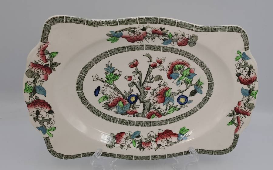 Rare Find Vintage Johnson Bros Indian Tree Sandwich tray-Made in England