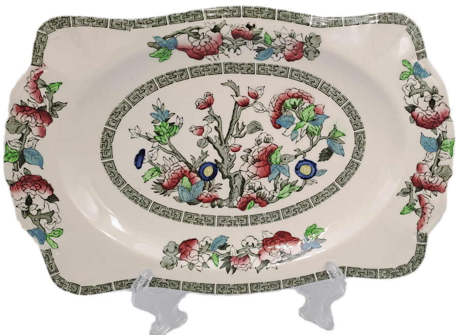 Rare Find Vintage Johnson Bros Indian Tree Sandwich tray-Made in England