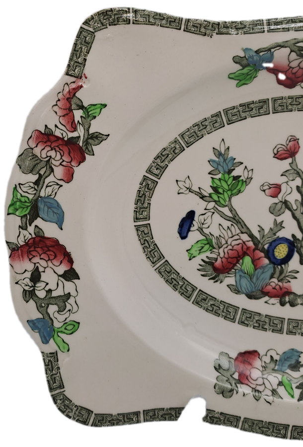Rare Find Vintage Johnson Bros Indian Tree Sandwich tray-Made in England
