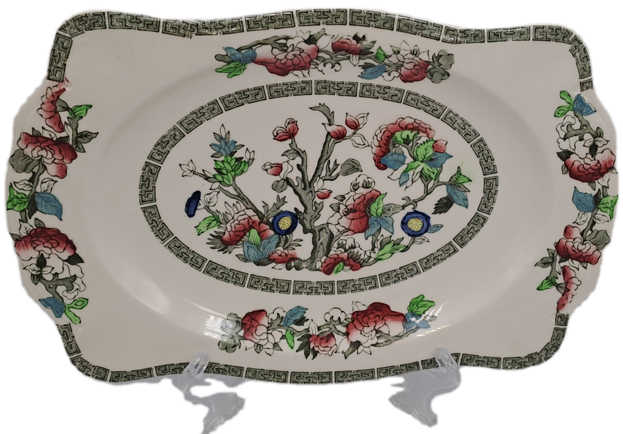 Rare Find Vintage Johnson Bros Indian Tree Sandwich tray-Made in England