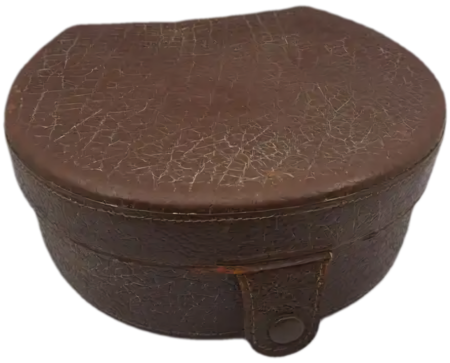Antique Genuine Leather Colar Box 70x180mm (stain on Inside)