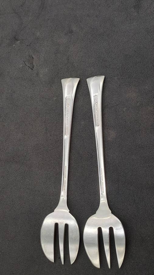 10 Pieces of Vintage Angora Silverplate Cutlery registered Rd.829600-Made In England