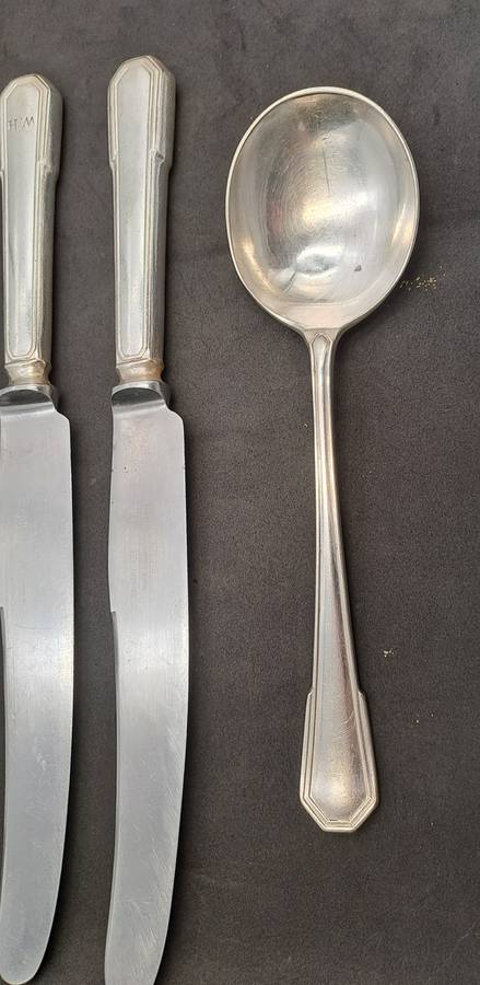 14 Vintage Gladwin Ltd. Embassy A1 Silverplate Cutlery Pieces  Rd.no.782376 Made in England