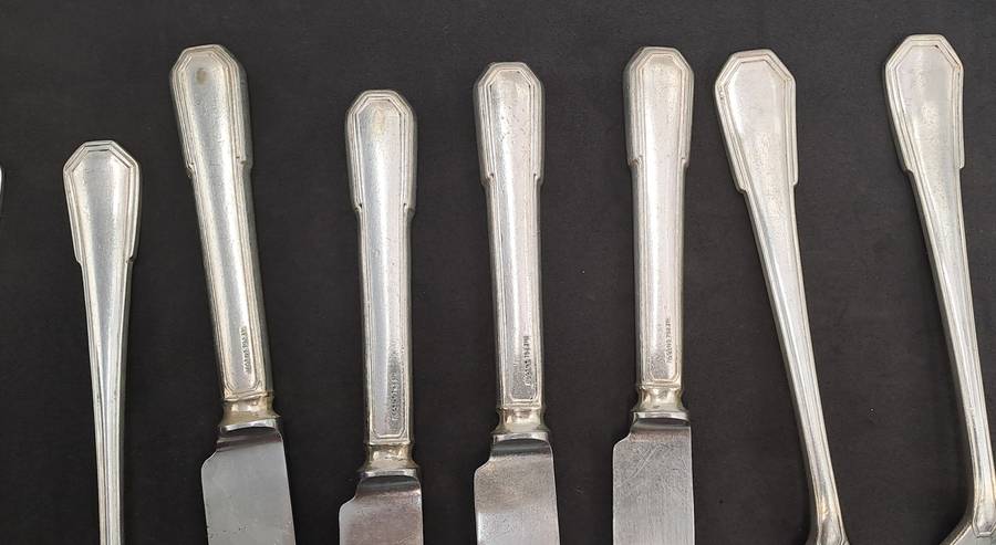 14 Vintage Gladwin Ltd. Embassy A1 Silverplate Cutlery Pieces  Rd.no.782376 Made in England