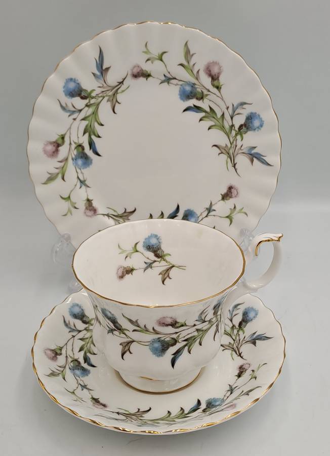 Vintage Royal Albert Brigadoon Tea Trio - English Bone China (10 Available)