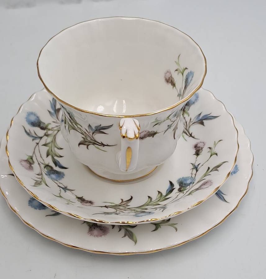 Vintage Royal Albert Brigadoon Tea Trio - English Bone China (10 Available)