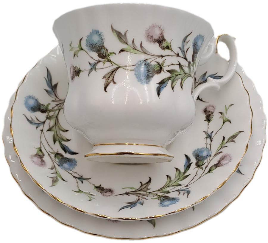 Vintage Royal Albert Brigadoon Tea Trio - English Bone China (10 Available)