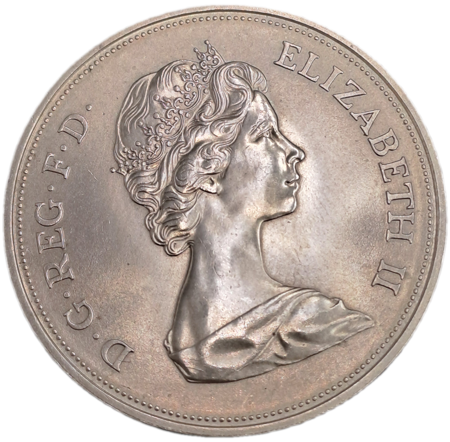 1972 United Kingdom 1947-1972 - 25 New Pence - Elizabeth II Silver Wedding