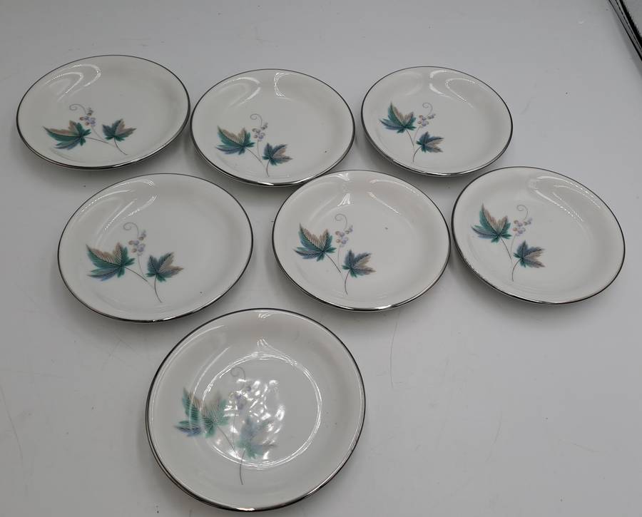 Rare!! 1950's Noritake "Vintage" 618 Royal Ceramic's -7 TINY appetiser plates only 9,2cm -JAPAN