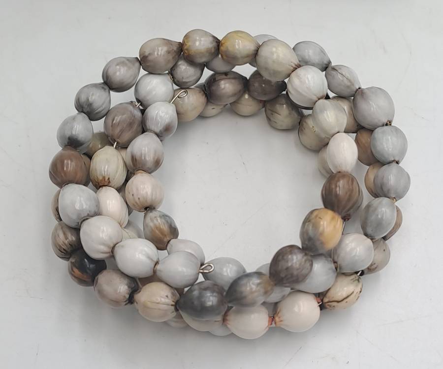 Vintage seed Bead Necklace 112cm with Matching Bracelet with Memory Wire -63cm