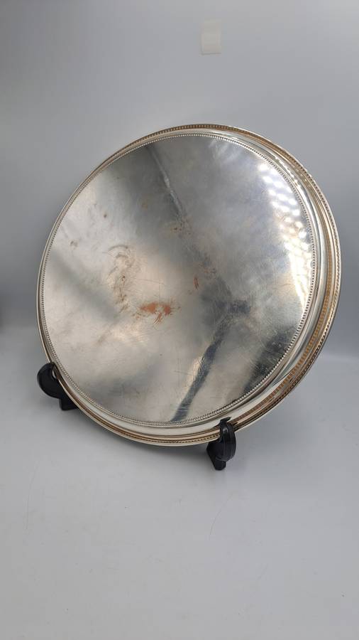 Vintage Silver Plated Tray 37cm in Diameter -Engraved - Presented by Natal Coastal P.S.S.A Branch...