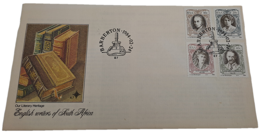 1984 SOUTH AFRICA FDC-First day Cover Barbeton -English Writers of S.A-(3 Available)