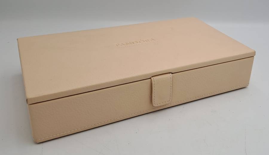 Pandora Leather Covered Jewelry Box with Mirror